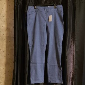 Croft & Barrow Blue and White Stretch Pants